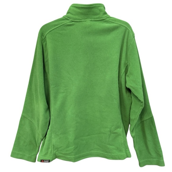 Lands’ End Green Polartec Fleece Quarter Zip Pullover M - Picture 3 of 6